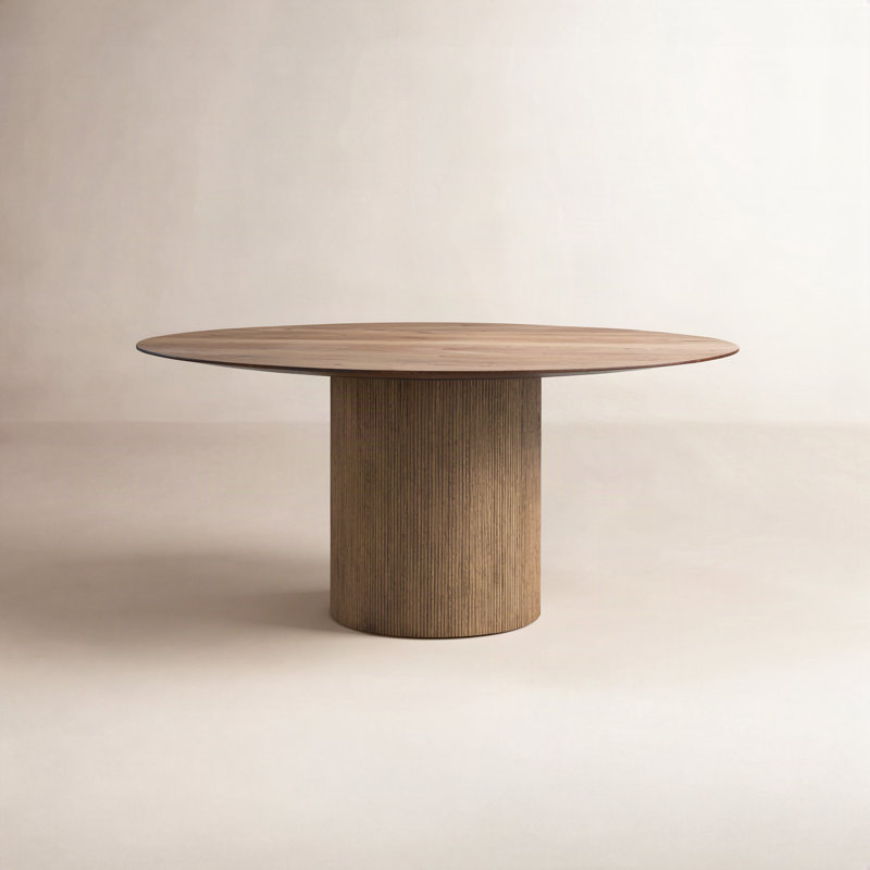 Vienna Dining Table, 30" H x 62.99" L x 62.99" W, Natural