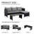 Othoson 4 - Person Outdoor Wicker Patio Conversation Furniture Set with Table and Cushion-448575738
