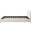 Queen Size Upholstered Bed With White Linen Fabric, Solid Wood Legs, Thick Foam For Exceptional Support, Sleek Embedded Design, 12 Hardwood Slats, Easy 40 - Minute Assembly Relaxing Sleep Modern