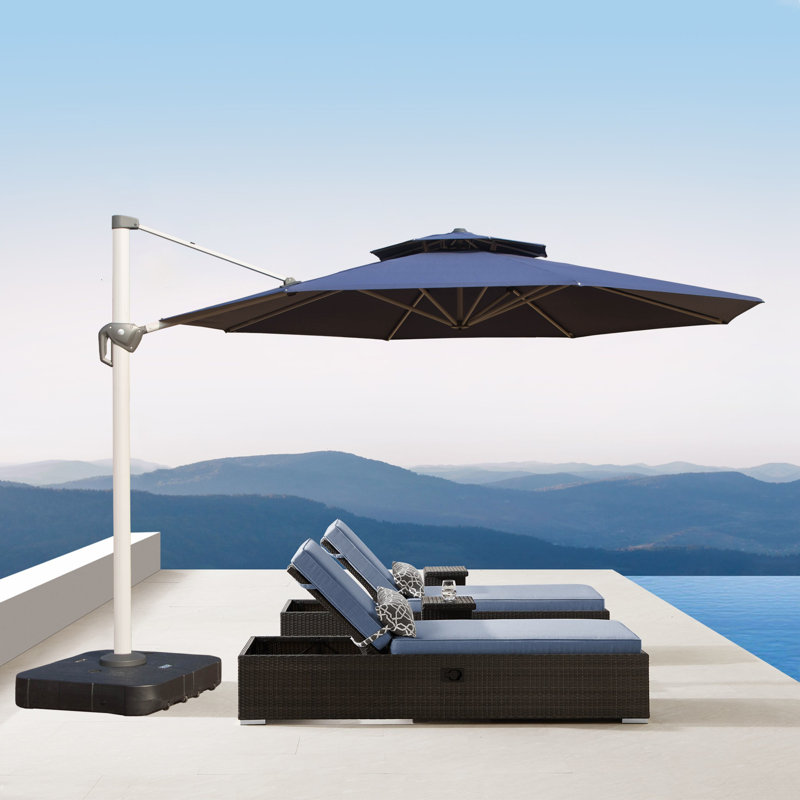 Skailar 155.91'' Cantilever Umbrella, Navy