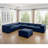 Large Modular Sectional Sofa Sectional Couch With Storage Chenille Sectional Sofa For Living Room, Cylindrical Backrest And Armrests 6 Seats,Blue-234287573