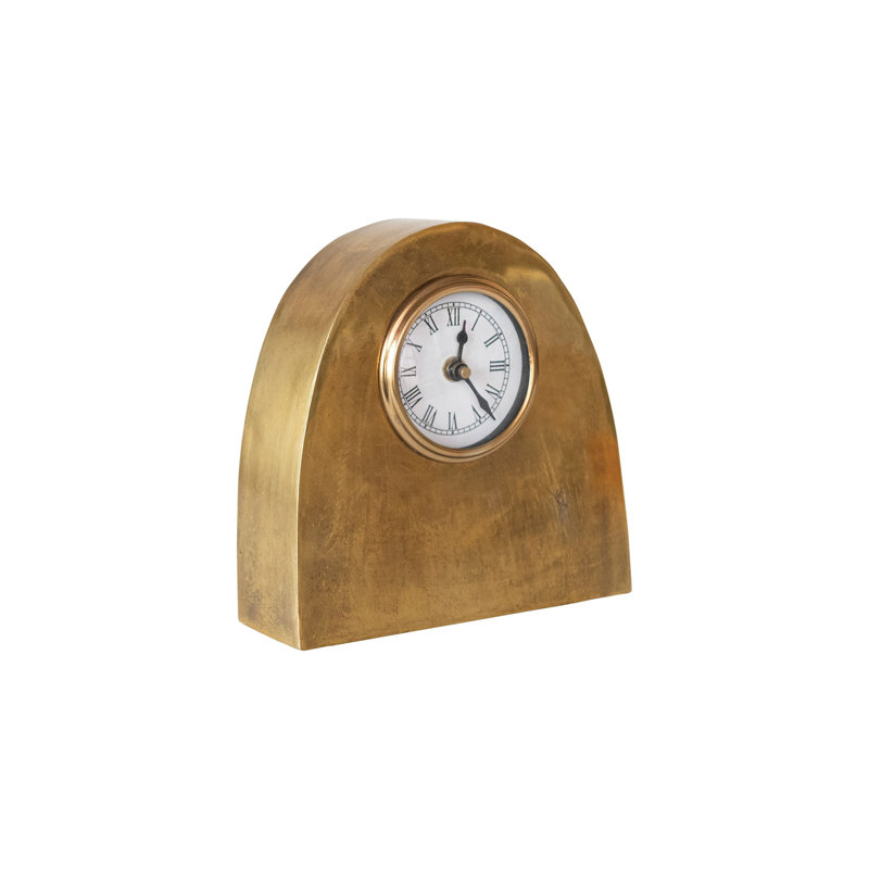Roman Numeral Iron Mechanical Tabletop Clock