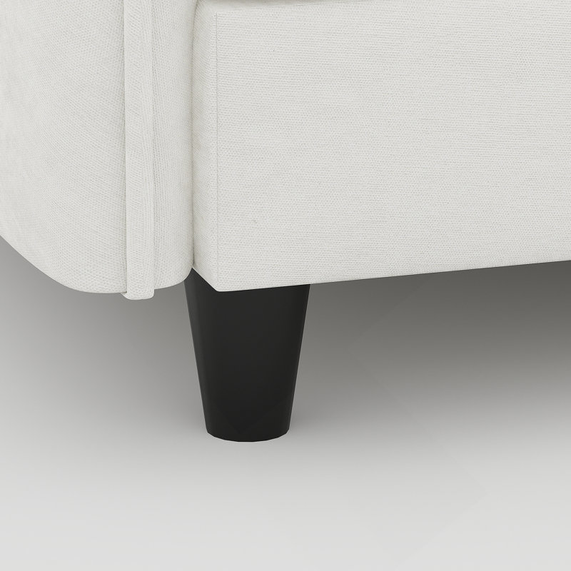 Canapé de grande taille à 3 places de 107,8 po, canapés en forme de L avec repose-pieds mobile, accoudoirs avec poches, fauteuils en tissu modernes pour le salon, l’appartement, le bureau