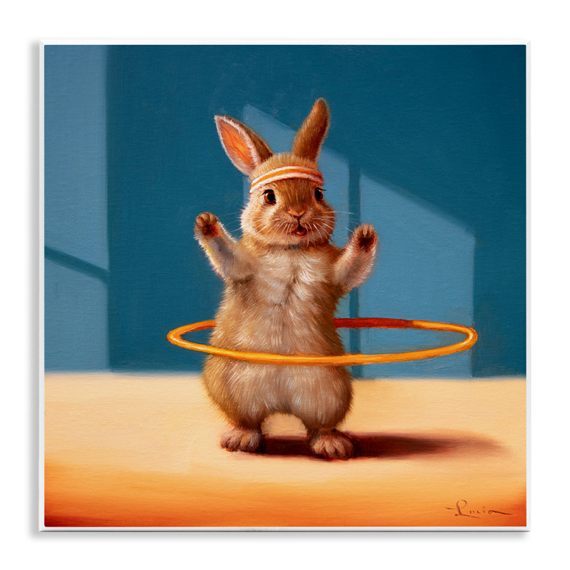 Art mural Hula Hooop Rabbit, par Lucia Heffernan