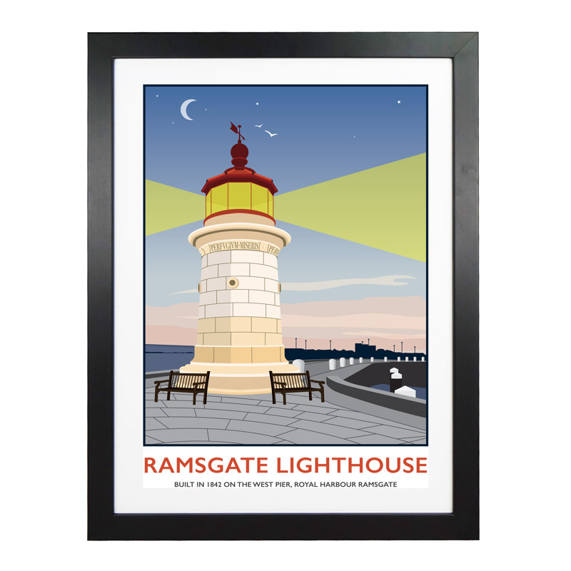 Ramsgate Lighthouse - Print, Black Framed, 40cm H x 30cm W x 1cm D