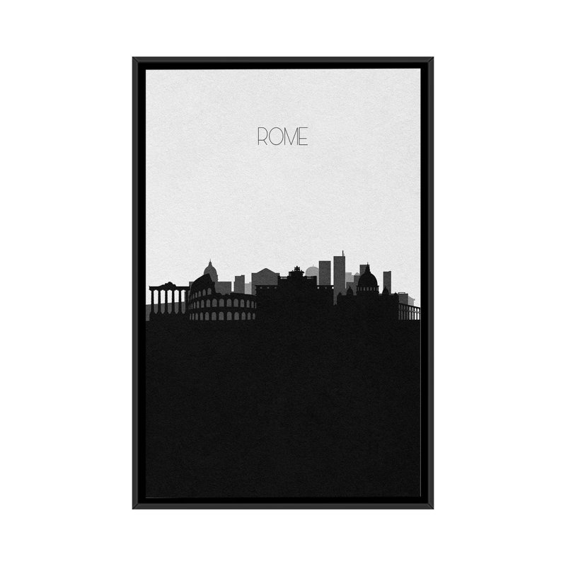 Rome, Italy City Skyline by Ayse Deniz Akerman - Print on Canvas
