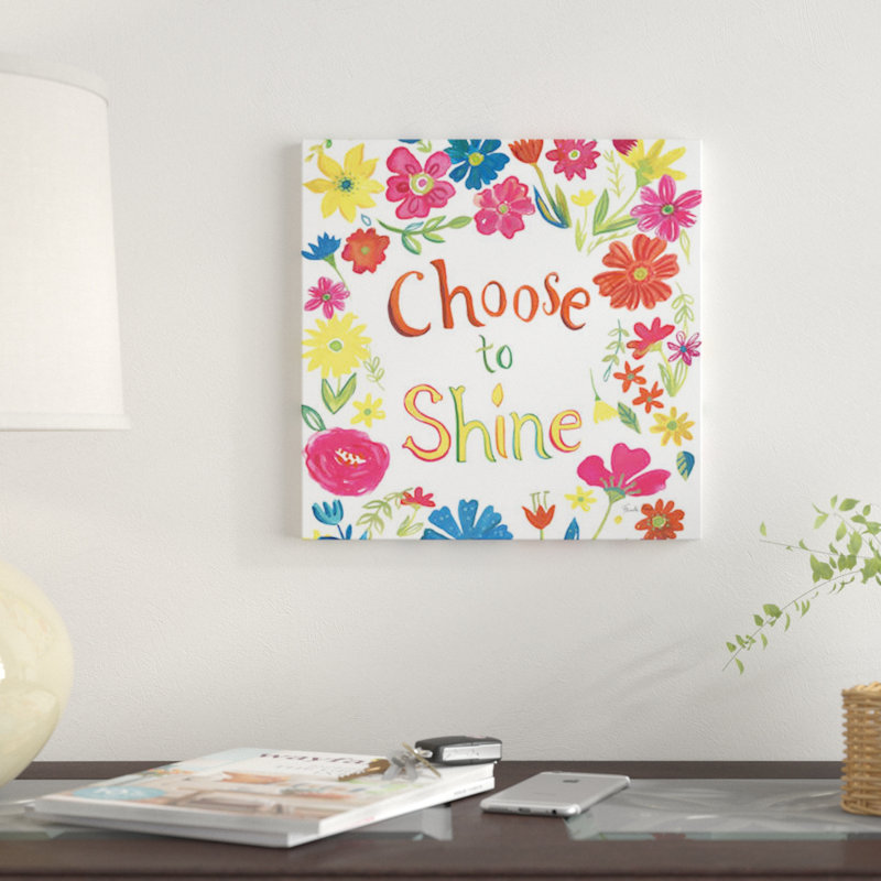 « floral quote iv », art textuel sur toile, H 48 po x l 48 po x P 1,5 po, Toile tendue, Pas de tapis