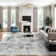 Modern Abstract Non Slip Washable Area Rug(Grey)