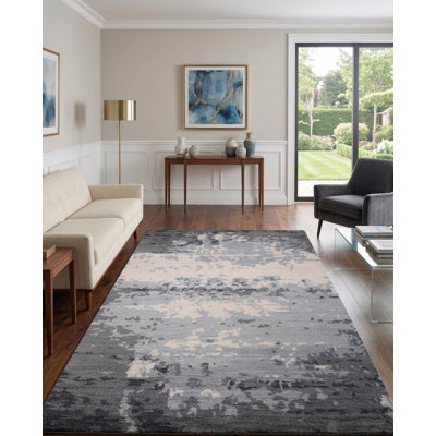 Multicolor Wool Handmade Abstract Indoor Area Rug Hand Knotted Rectangle