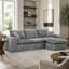 Canapé modulaire moderne de 107 po avec méridienne réversible Boucle-89485888
