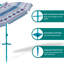Parasol de plage 5 pi 4 po