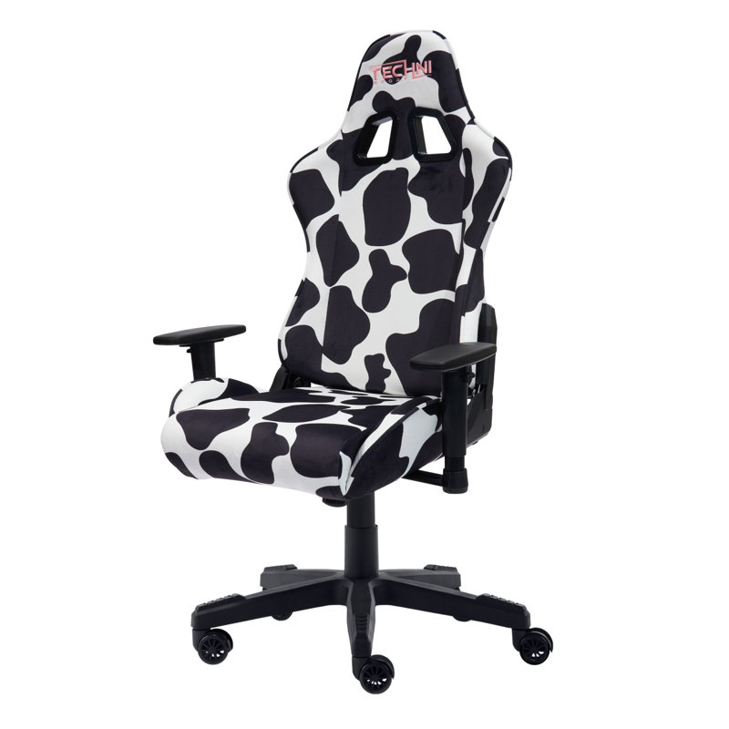 COW Series Gaming Chair, Black/White