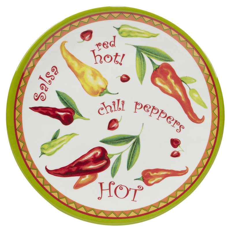 Certified International Red Hot  Set/6 Salad Plate 9"