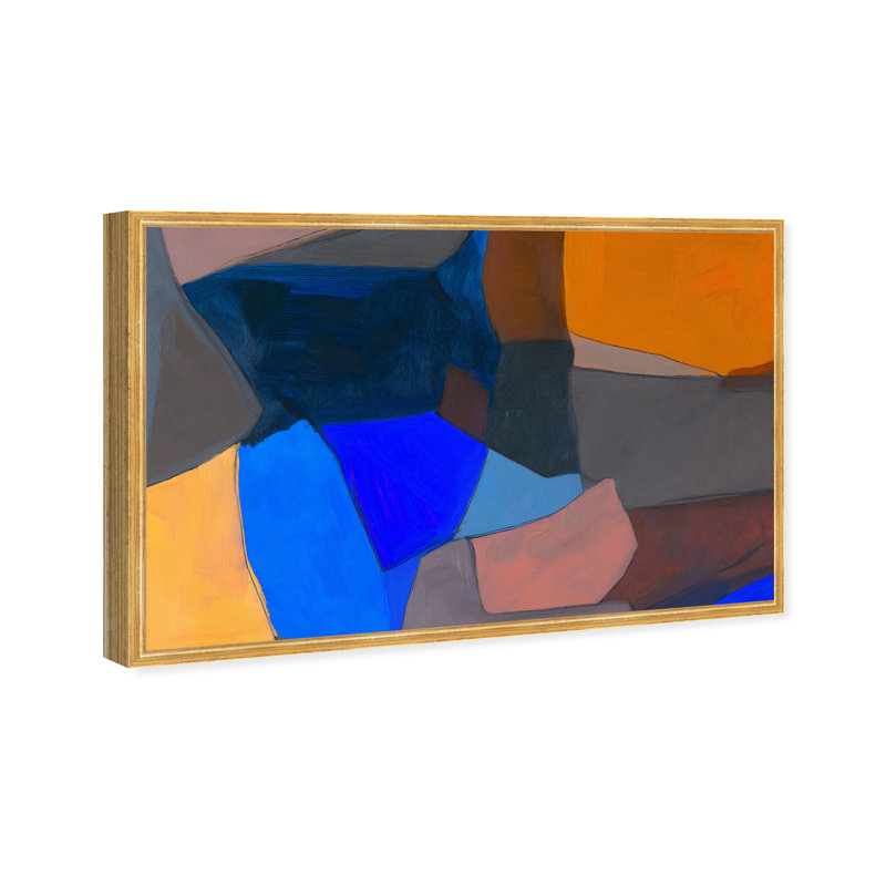 Patchwork Dream I Canvas Abstract Print by Oliver Gal, Black Frame, 15 x 10, 25"H x 37"W, Gold Frame