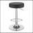 Black And Chrome Adjustable Hydraulic Bar Stool