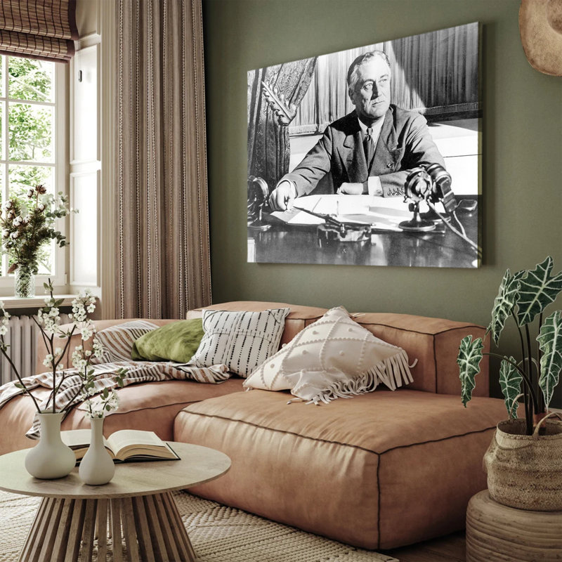 FDR, président, photo historique, affiche d'art mural, 24x36inch