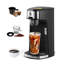 Cafetière à portion unique, petite machine à café à tasse unique avec réservoir d'eau de 18,6 oz pour gélules, café moulu et thé, cafetière portative pour camping-car à domicile, camping-car, arrêt automatique, plateau réglable