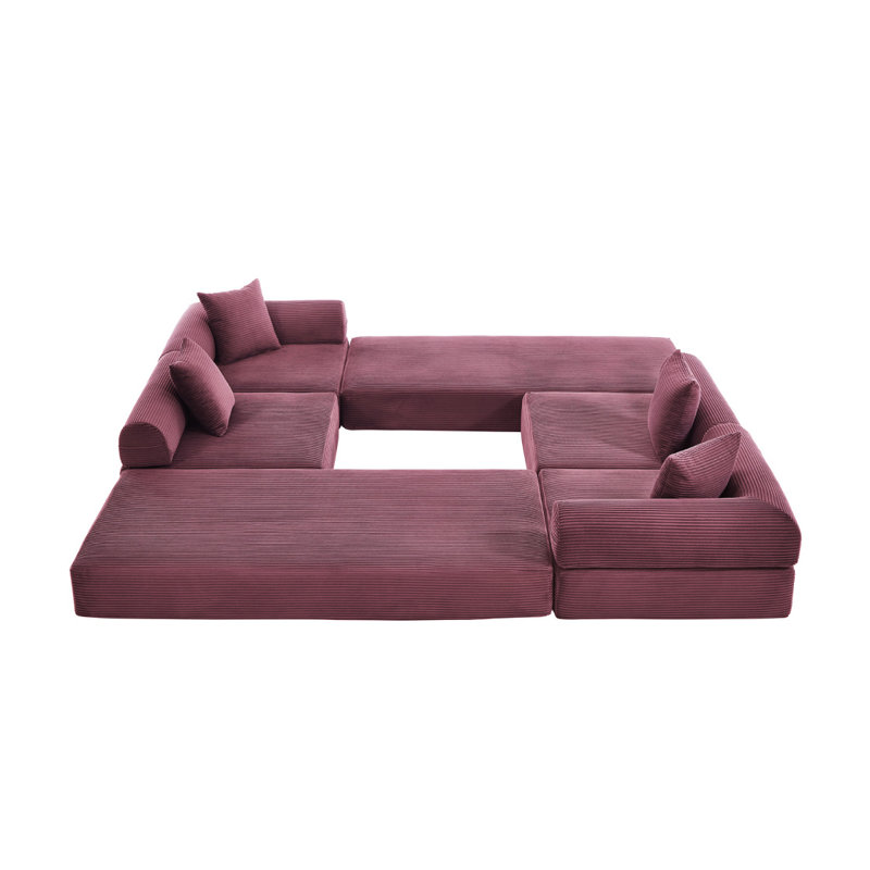 Canapé-lit Boneless, canapé-lit pliable sans assemblage, Rouge