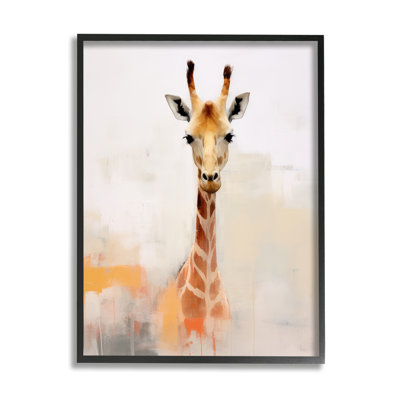 Az-095 - Portrait de girafe moderne encadré