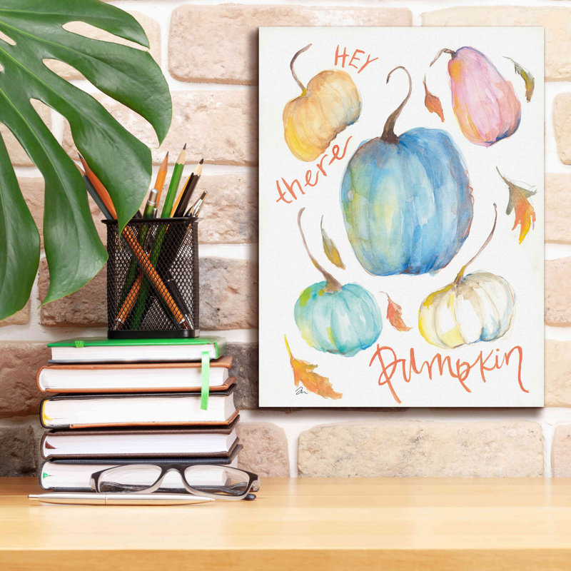 «Hey There Pumpkin» par Jessica Mingo, estampe numérique sur toile, H 16 po x l 12 po x P 0,75 po