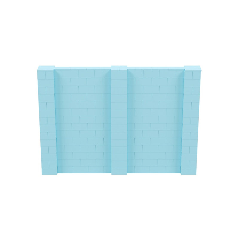 Ensemble mural de blocs géants 7 'T, H 84 po x l 120 po x P 12 po, Bleu clair