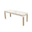 Banc en cuir tissé sans dossier Lulu