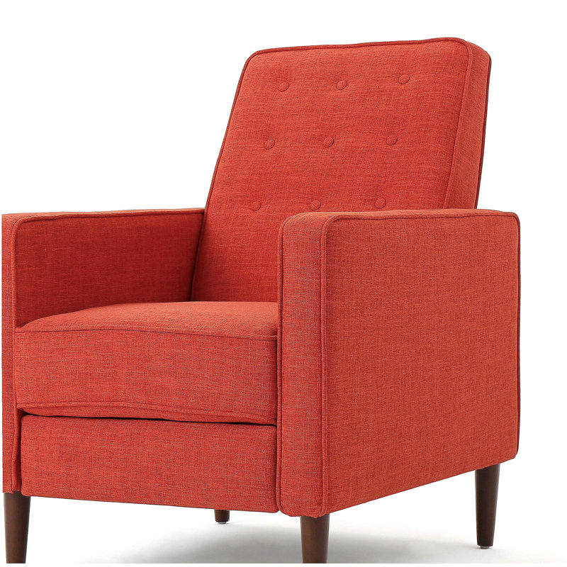 Canapé inclinable en tissu Mid-Century, Orange