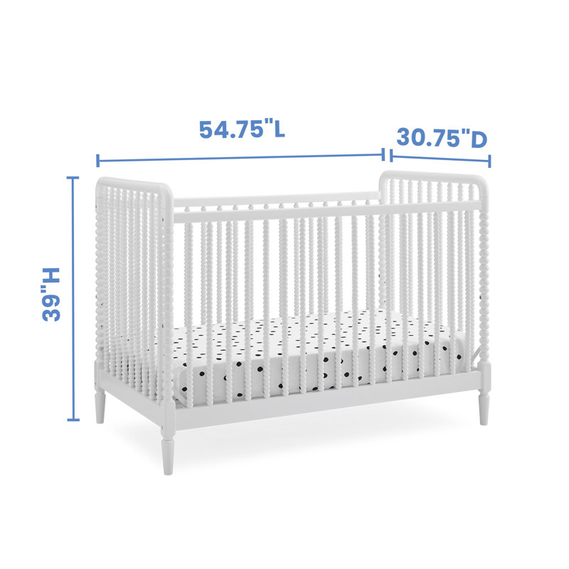 Saint 4-in-1 Convertible Crib, Crib, Bianca White