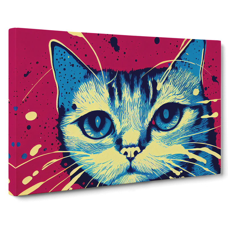 Cat Splashed - Wrapped Canvas
