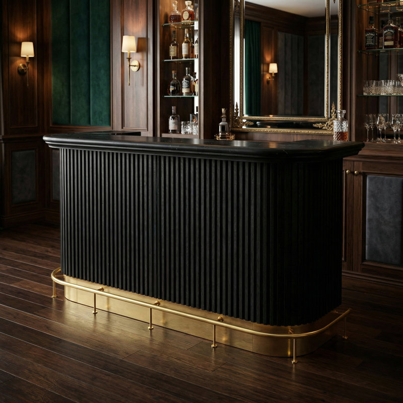 Repose-pieds de bar 84 po Prohibition Series - Laiton