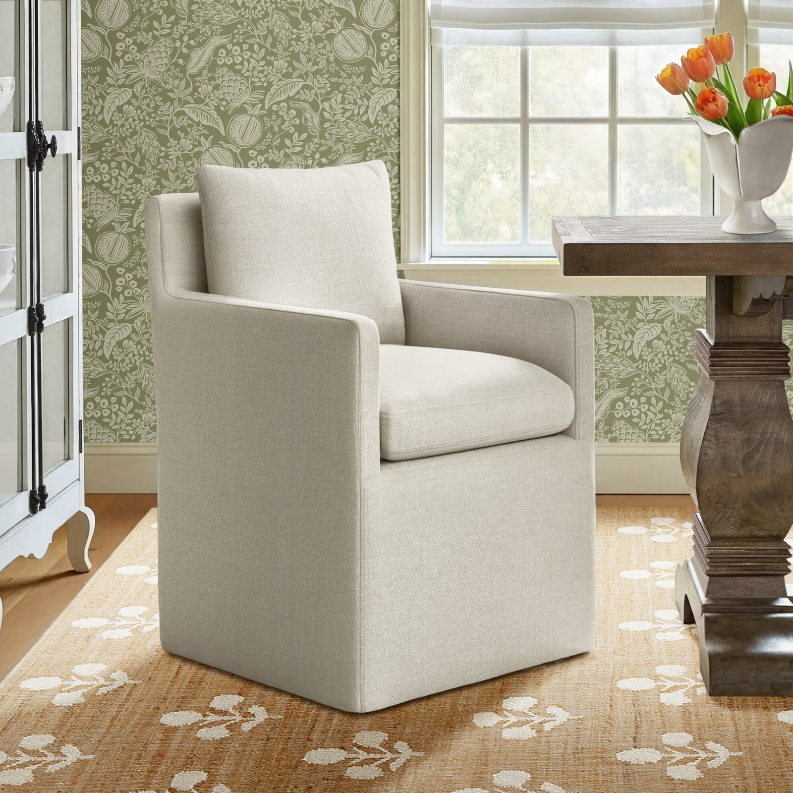 Alayaa Armchair, Velvet Vesper Nature