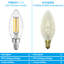 LED Filament Candle Bulbs C11, E12 LED Dimmable Candelabra Bulb, 60W Eqv., 2700K Soft White