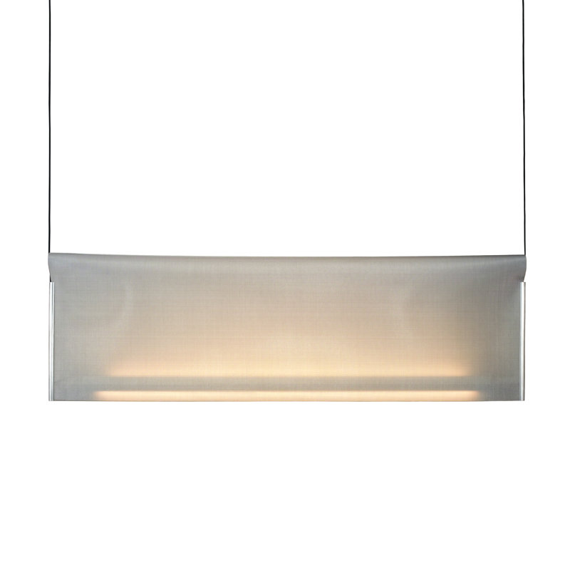 Nebra Pendant, Inox, 11.8" H x 63" W x 1.2" D