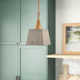 Tillman Single Light Concrete Plug-in Pendant