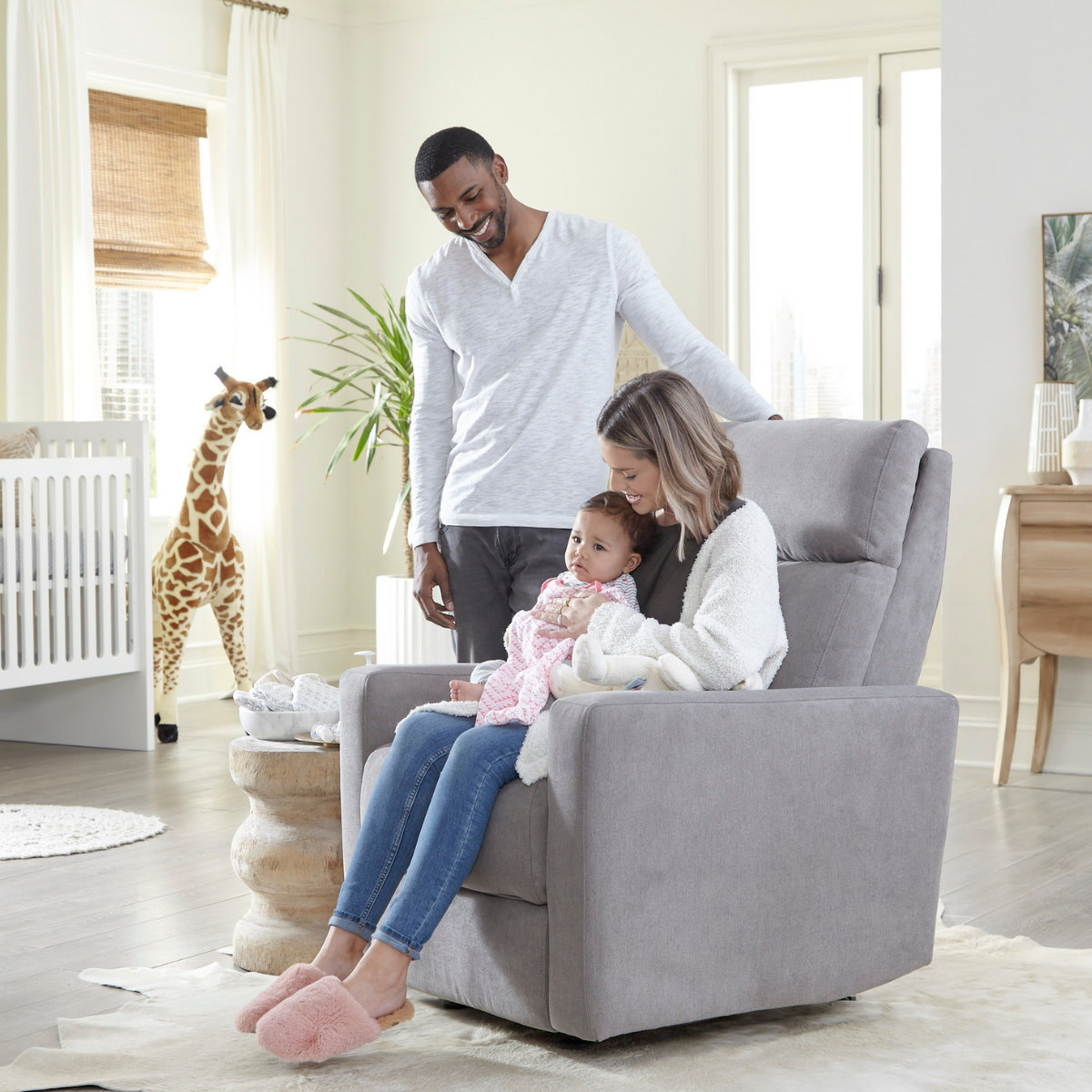 Nurture Premium Power Glider, Gray