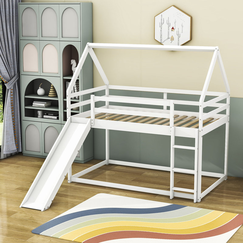 Lit superposé simple au dessus d'un lit simple Pugsley par Harper Orchard, Blanc