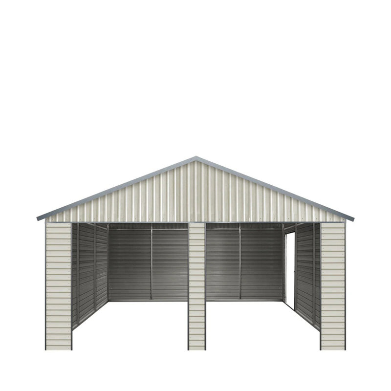 Large Metal Storage Shed Garage Shed, 13 ft. H x 23 ft. W x 22 ft. D