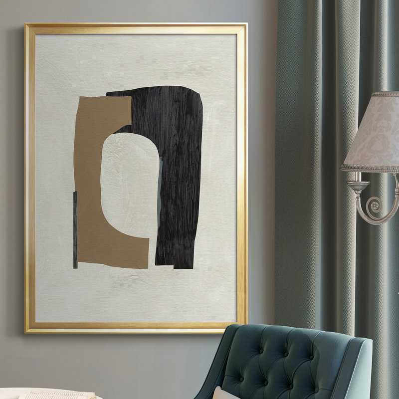 Carton découpé I, toile encadrée de qualité supérieure - prête à être accrochée, Toile avec cadre doré, H 30,5 po x l 22,5 po
