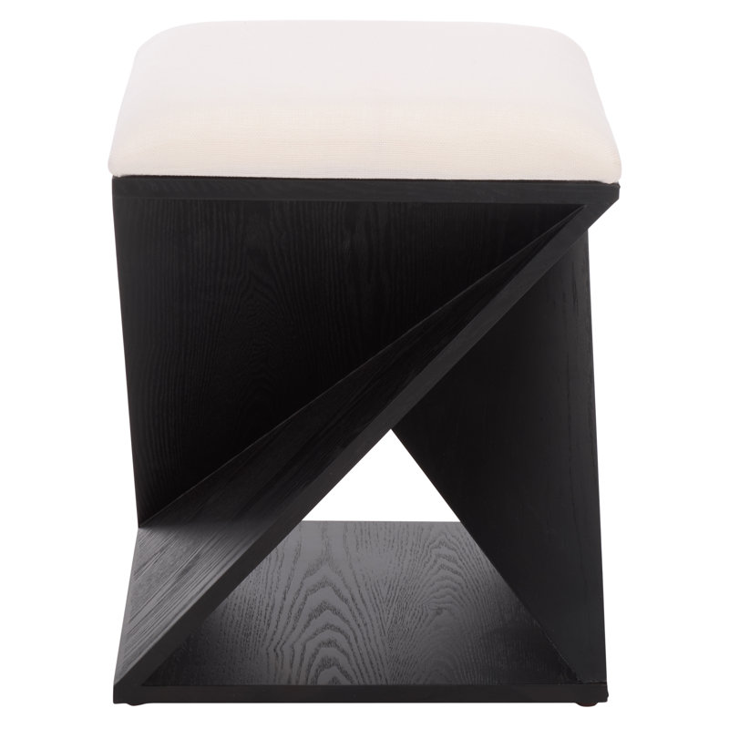 Tabouret en bois avec coussin Lucy