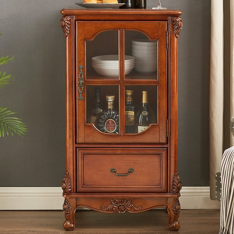 Modern Nut-Brown Solid Wood Sideboard