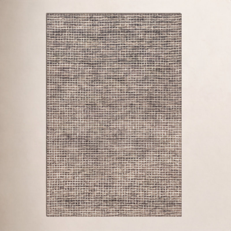 Winfield Katasha Checked Wool Brown Area Rug, Rectangle 8'6" x 11'6"