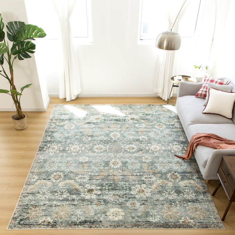 Tapis lavable en machine Cassella Misty Oushak, Rectangulaire : 7 pi 9 po x 9 pi 9 po