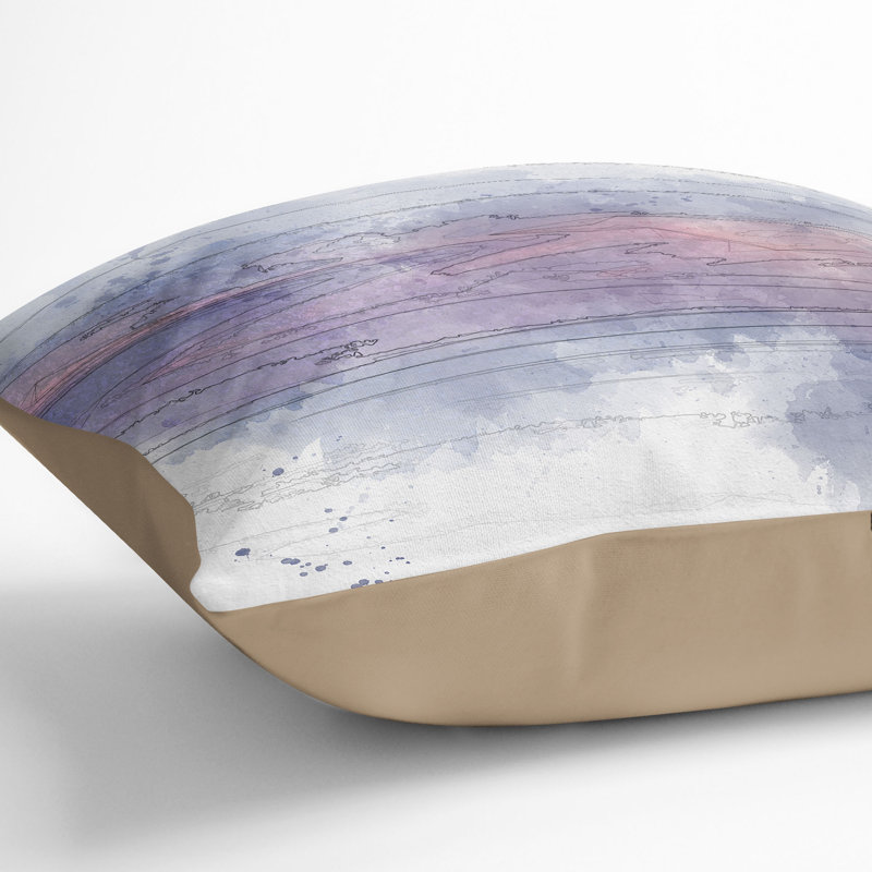 Light Clouds Sketch Cushion with Filling, Stone, 40cm H x 40cm W x 15cm D