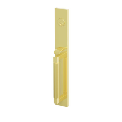 Ensemble de pinces d'entrée Emtek SELECT, F20, à mortaiser pleine longueur, entraxe de 2-3/4 po, tige extérieure en L, poignée lisse, tige intérieure en L, poignée lisse, droitier, chrome poli
