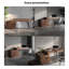 Bureau d'angle et coiffeuse de 62,99 po brun simple et élégant pour la maison-1224784594