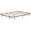 Lit plateforme moderne gris flottant pour grand lit - Grand lit stable et durable en matériaux d'aspect élégant