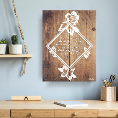 « Not worry », impression sur toile tendue