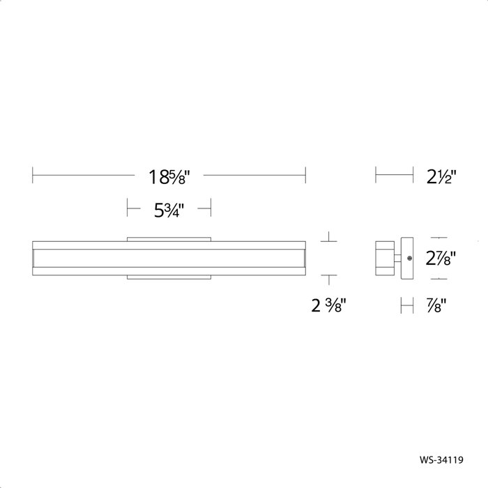 Sleek 19" Brushed Nickel LED Vanity Light for Outdoor Use