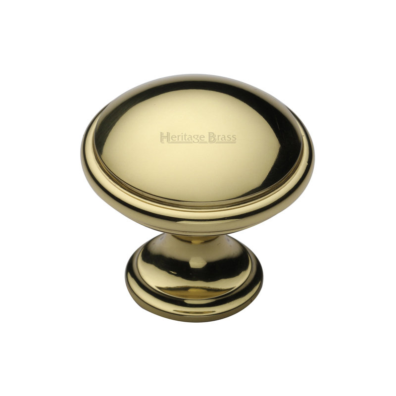 Heritage Brass Heritage Cabinet Knob Domed Design, Polished Brass, 3cm H x 3.2cm W x 3.2cm D