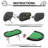 Oval Poker Table with Collapsible Legs, Texas Holdem Blackjack Poker Table with Holder, Casino Leisure Gamimg Table for 10 Players